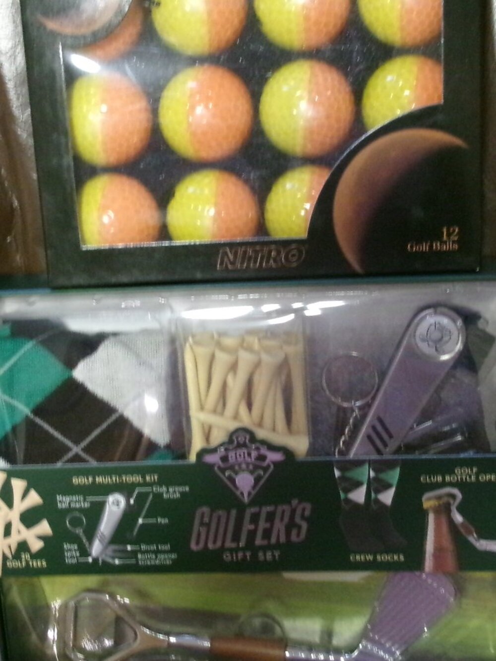 NEW Samsonica Golf Gift Set and a Dozen Nitro Neon Eclipse Golf Balls